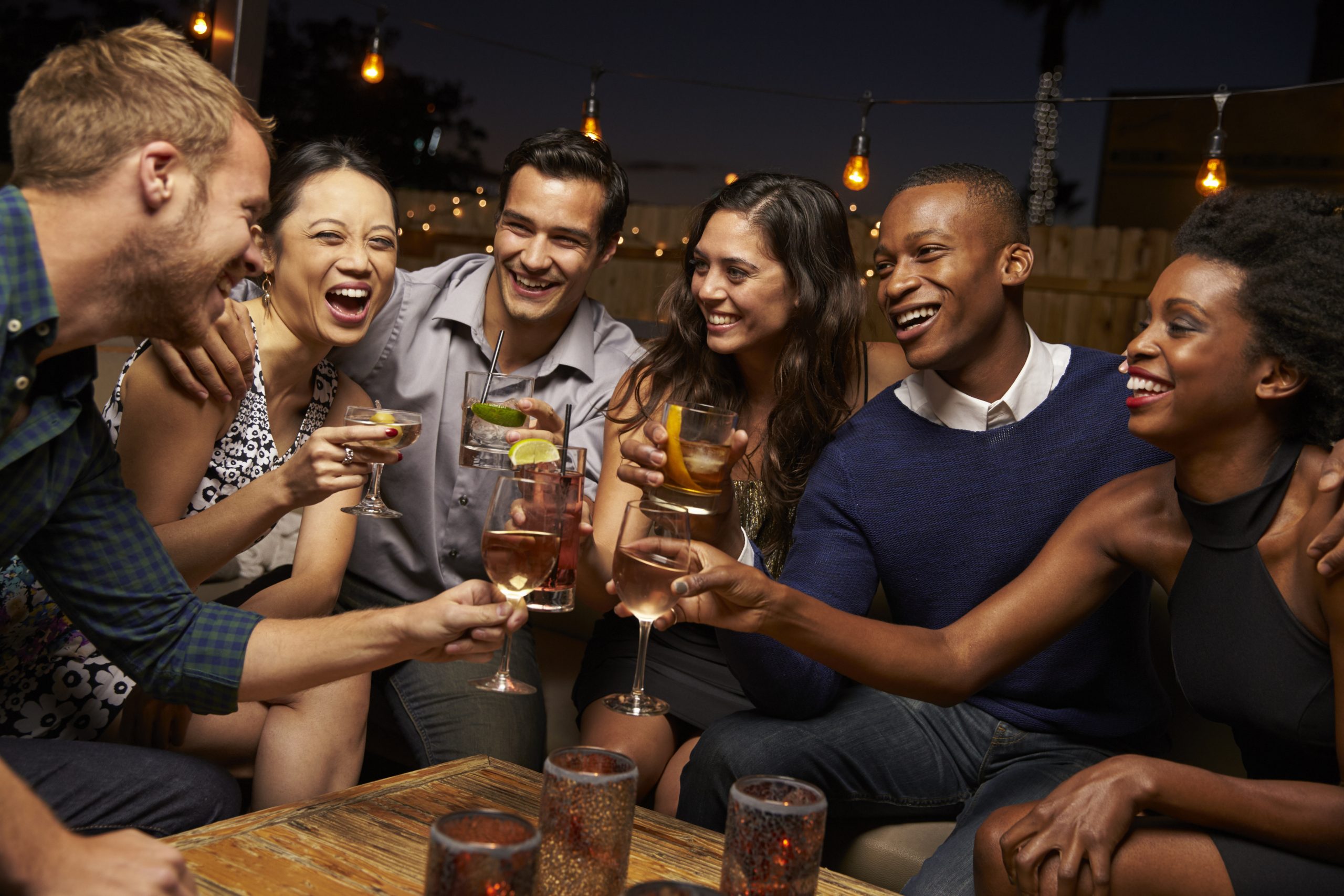 group of wine drinkers