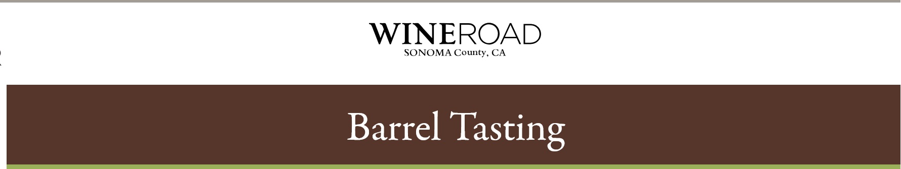 Wine Road Barrel Tasting title